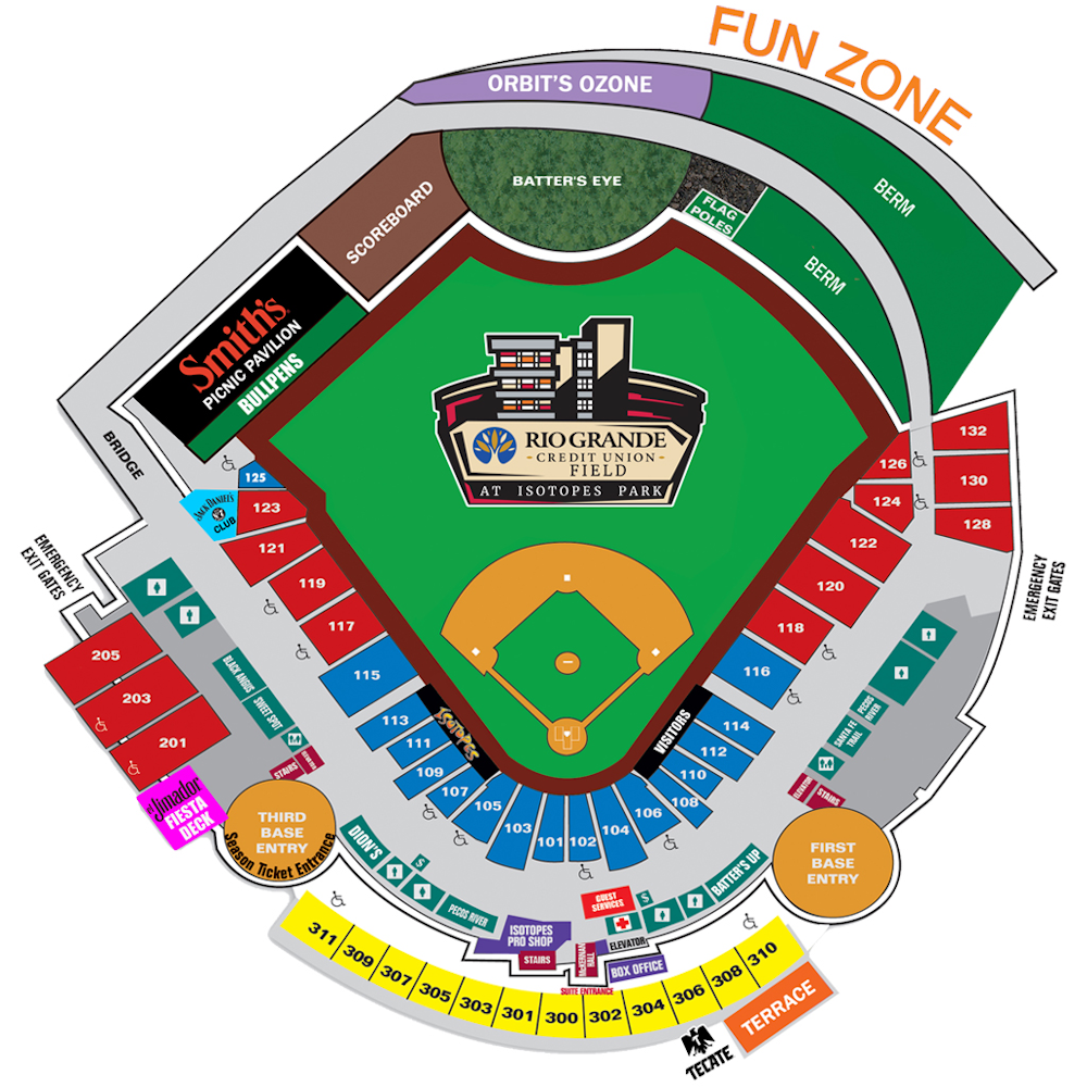 Isotopes Park Seating Chart